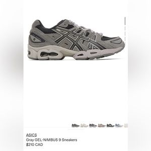 ASICS gray gel nimbus 9 sneakers